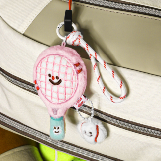 Chaveiro Courti Raquetinha Com Bolinha Rosa
