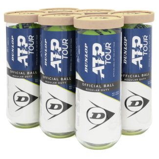 Bola de Tênis Dunlop ATP Regular Duty Saibro - Pack com 6 tubos