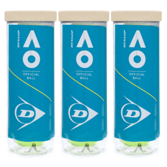 Bola de Tênis Dunlop Australian Open - Pack com 3 tubos