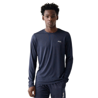 Camisa Fila Manga Longa Basic Sports Marinho Carbono