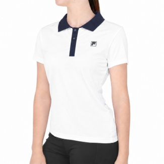 Camisa Polo Fila F-Box Tennis Basic 2 - Branco e Marinho
