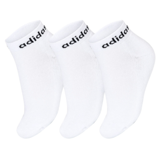 Meia Adidas Linear Ankle Cushioned 35 ao 37 - Pack com 03 Pares Branco