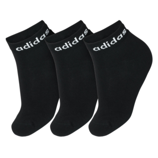 Meia Adidas Lin Ankle 35 ao 37 - Pack com 3 Unidades Preto