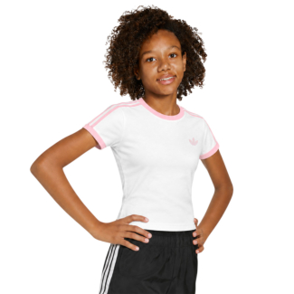 Camiseta Infantil Adidas Classics Climacool Y-3 Branco e Rosa