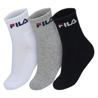 Meia Fila LS330037 - 39 ao 43 - Pack com 03 Pares - Branca Cinza e Preta