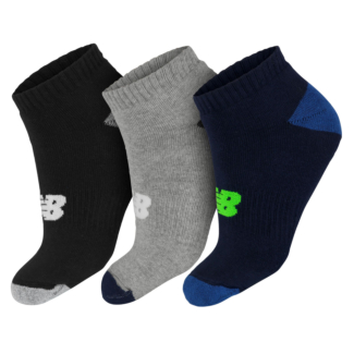 Meia New Balance Lifestyle Infantil Cano Curto 33 ao 36 Pack com 03 Pares Sortido