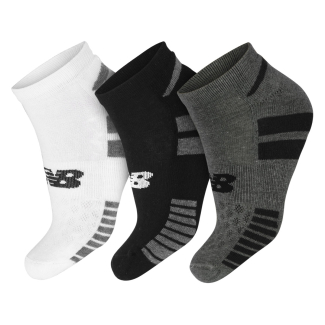 Meia New Balance Cano Invisível 34 ao 38 - Pack com 03 Pares Sortido