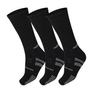 Meia New Balance Lifestyle Cano Longo 39 ao 43 - Pack com 03 Pares - Preta