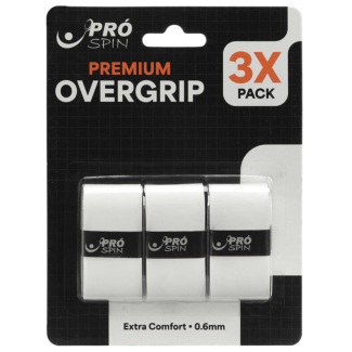 Overgrip Pró Spin Extra Comfort Com 03 Unidades Branco