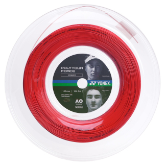 Corda Yonex Poly Tour Force 16L 1.25mm Vermelha - Rolo com 200 Metros 
