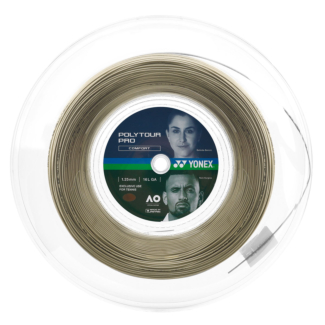 Corda Yonex Polytour Pro 16L 1.25mm Cinza - Rolo com 200 metros