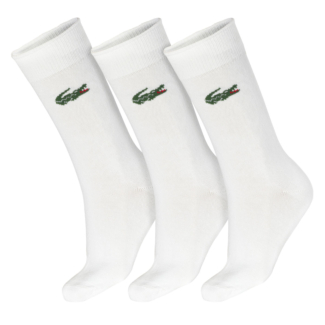 Meia Lacoste Cano Alto - Pack com 03 Pares Branco