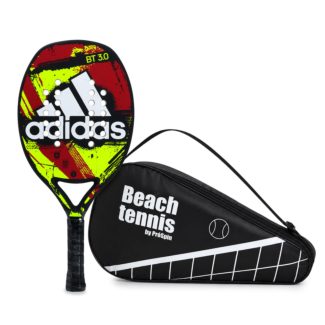 Raquete de Beach Tennis Adidas BT 3.0 Amarelo e Vermelho Com Capa de Brinde