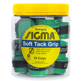 Overgrip Sigma Soft Tack Verde Pote com 18 Unidades