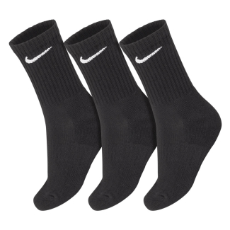 Meia Nike Everyday Cushion Crew 39 ao 43 -  Pack com 03 Pares - Preta