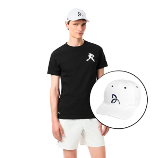 Boné e Camiseta Lacoste Tennis Novak Djokovic Preta