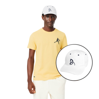 Boné e Camiseta Lacoste Tennis Novak Djokovic Amarelo