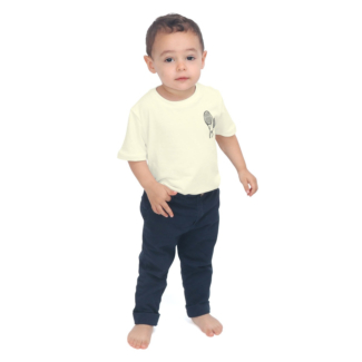 Camiseta Raquetinha Dupla Infantil Off White