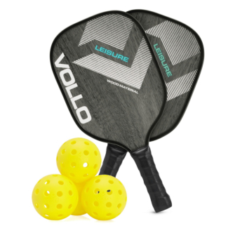 Kit Pickleball Vollo Lazer com 2 Raquetes e 4 Bolas