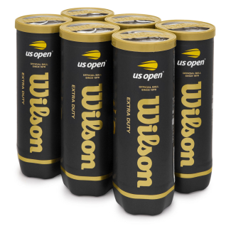 Bola de Tênis Wilson US Open Extra Duty Pack com 6 Tubos