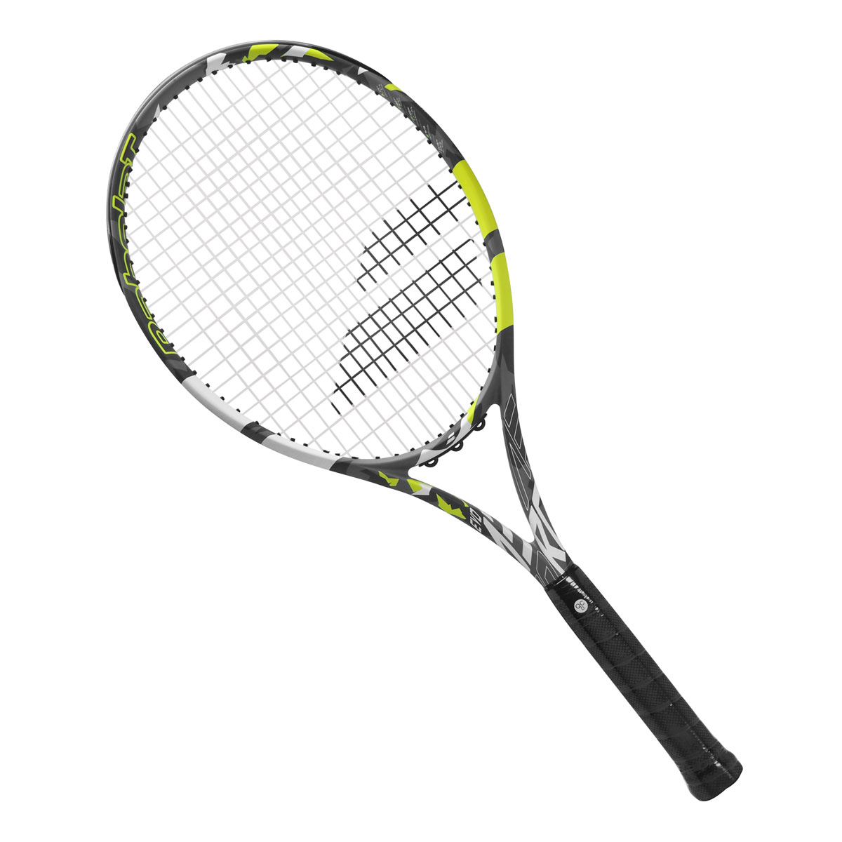 Raquete de Tênis Babolat Evo Aero 275g Cinza Branca e Amarela
