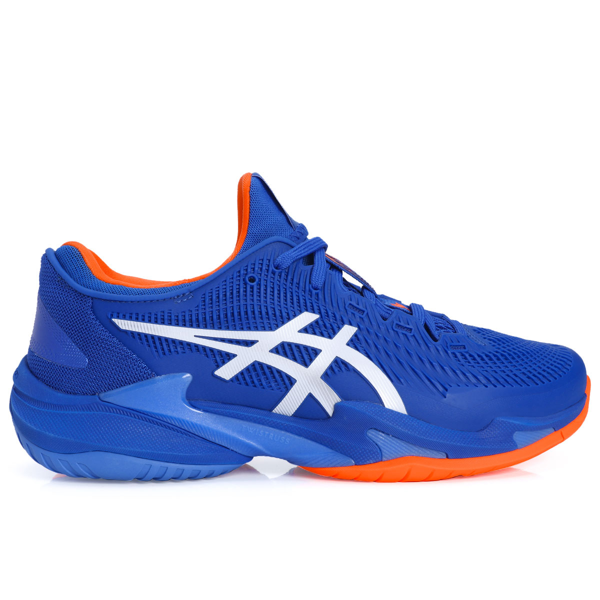 Tênis Asics Court FF 3 Novak All Court - Azul e Laranja - ProSpin
