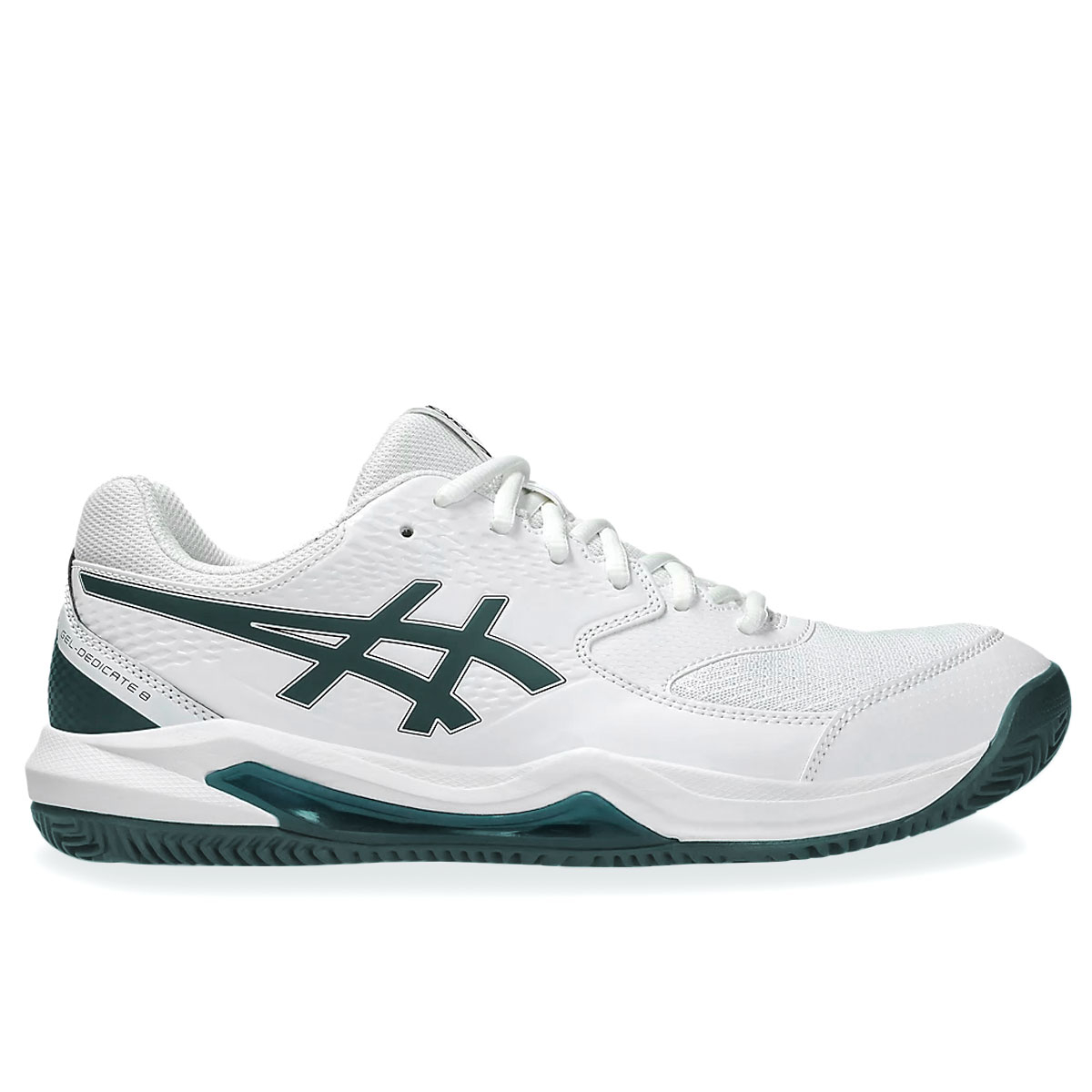 Tênis Asics Gel Dedicate 8 Clay - Branco e Verde - ProSpin.com.br