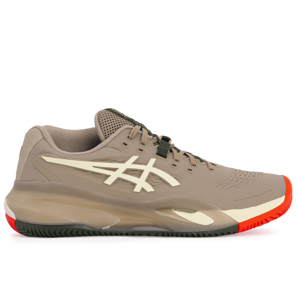 極美品 27cm AC ASICS アシックス GEL-RESOLUTION X Tênis Asics Gel Resolution X - Clay - Saibro - Bege Escuro