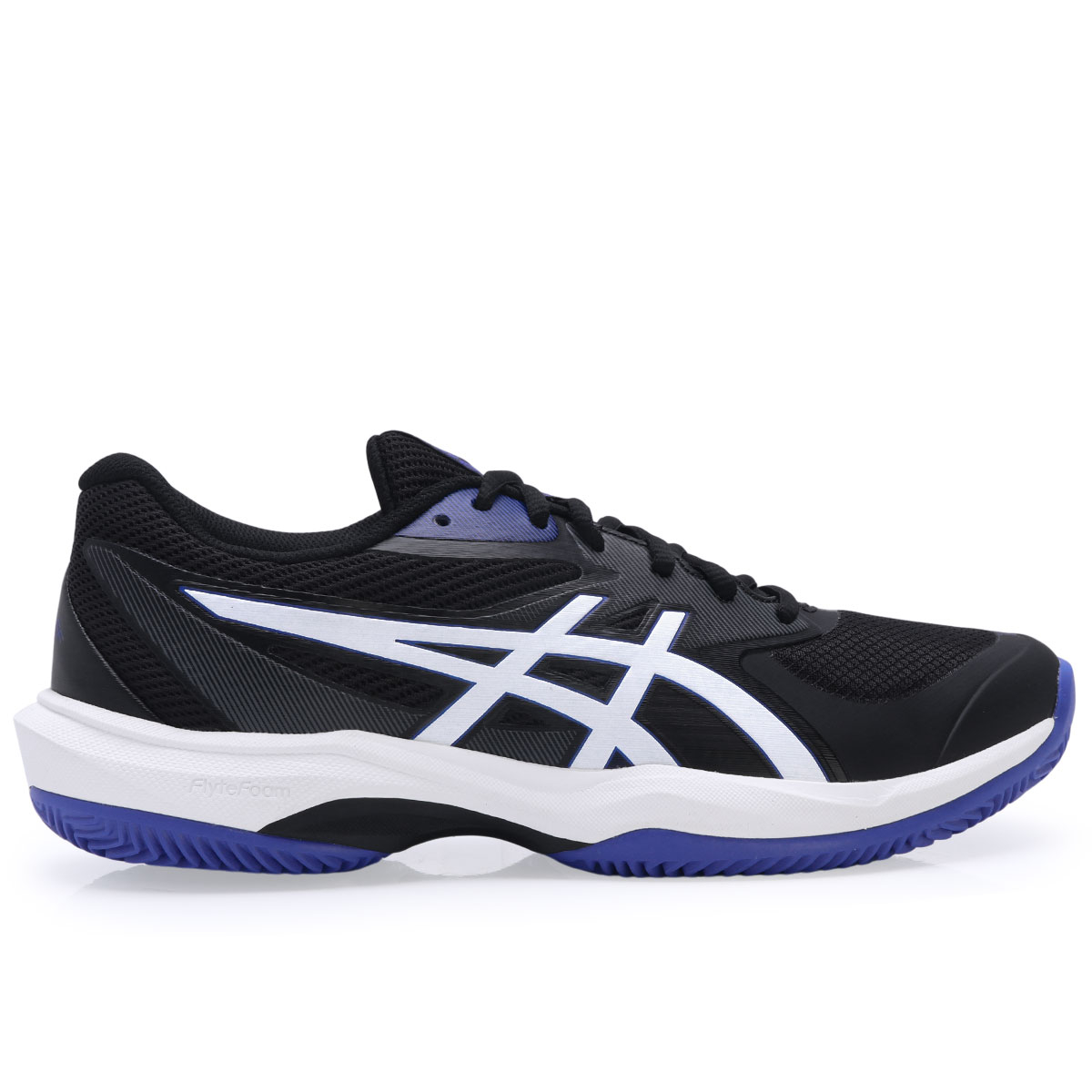 Tênis Asics Game FF - Clay - Saibro - Preto Branco e Azul
