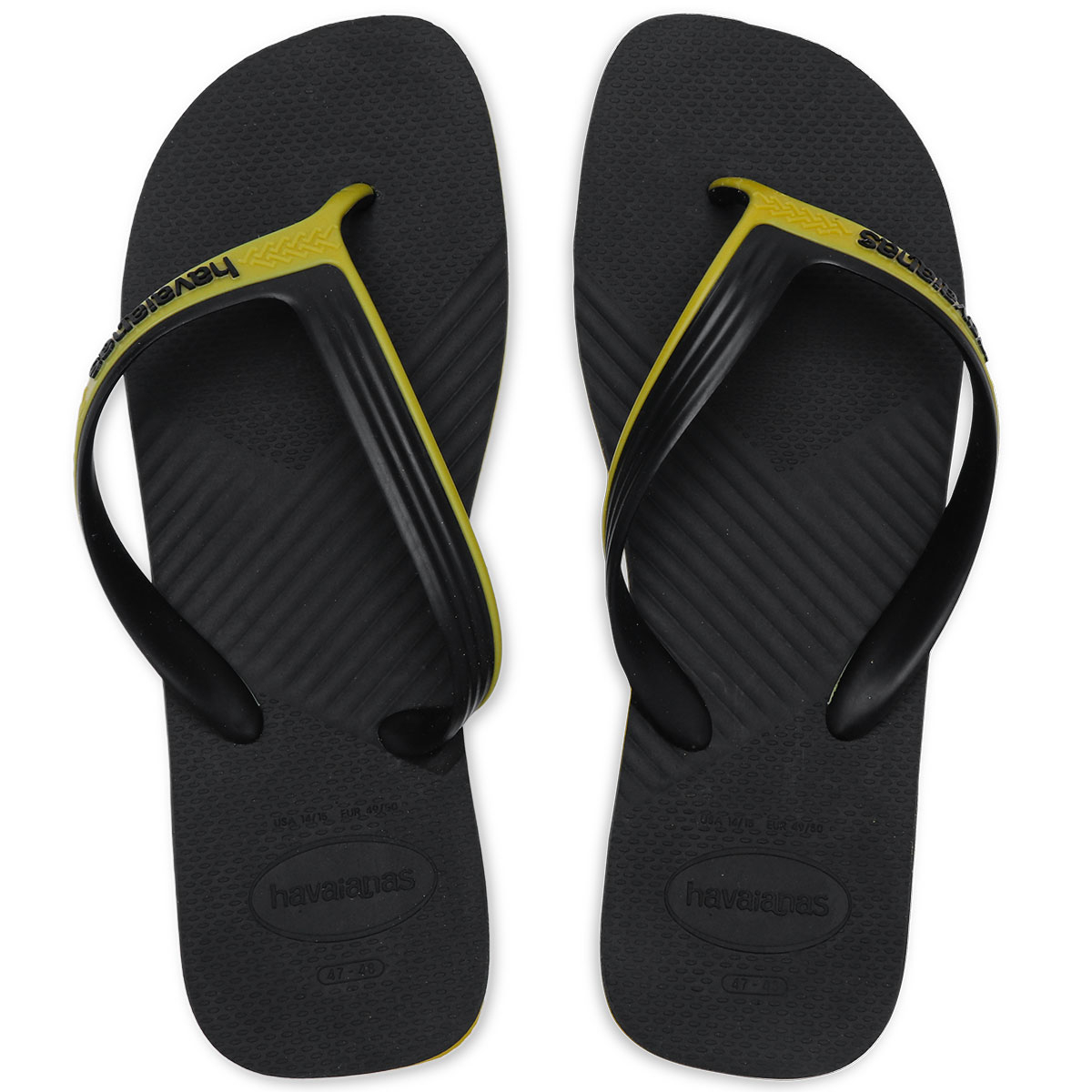 Chinelo Havaianas Have Dual FC Preto e Amarelo 