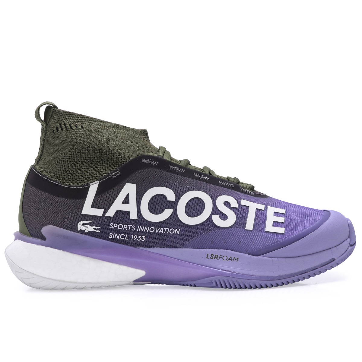 Tênis Lacoste Ag Lt25 Lite Sock Performance - All Court - Lilás e