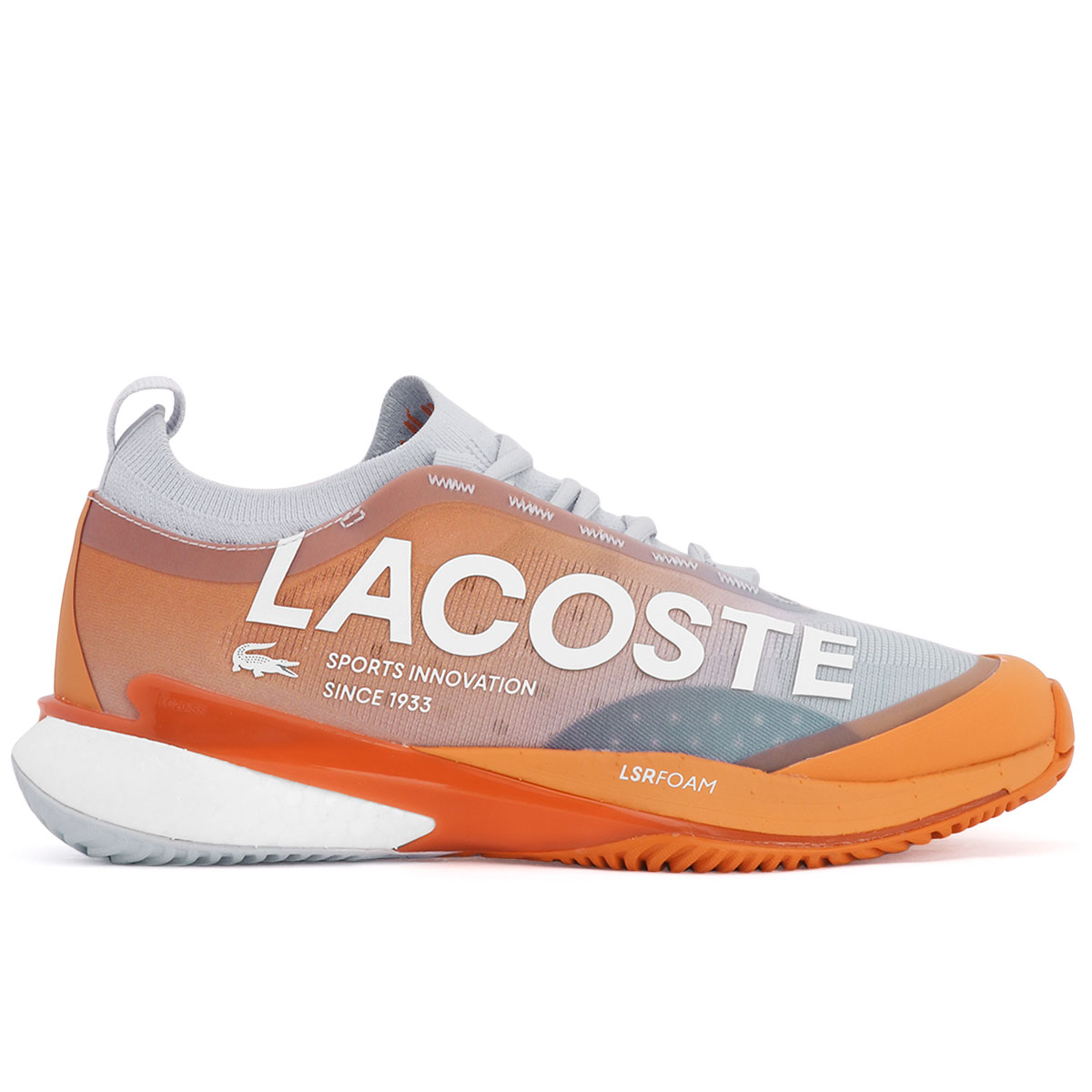 Tênis Lacoste AG-LT25 Lite - Clay Saibro - Laranja e Azul Claro