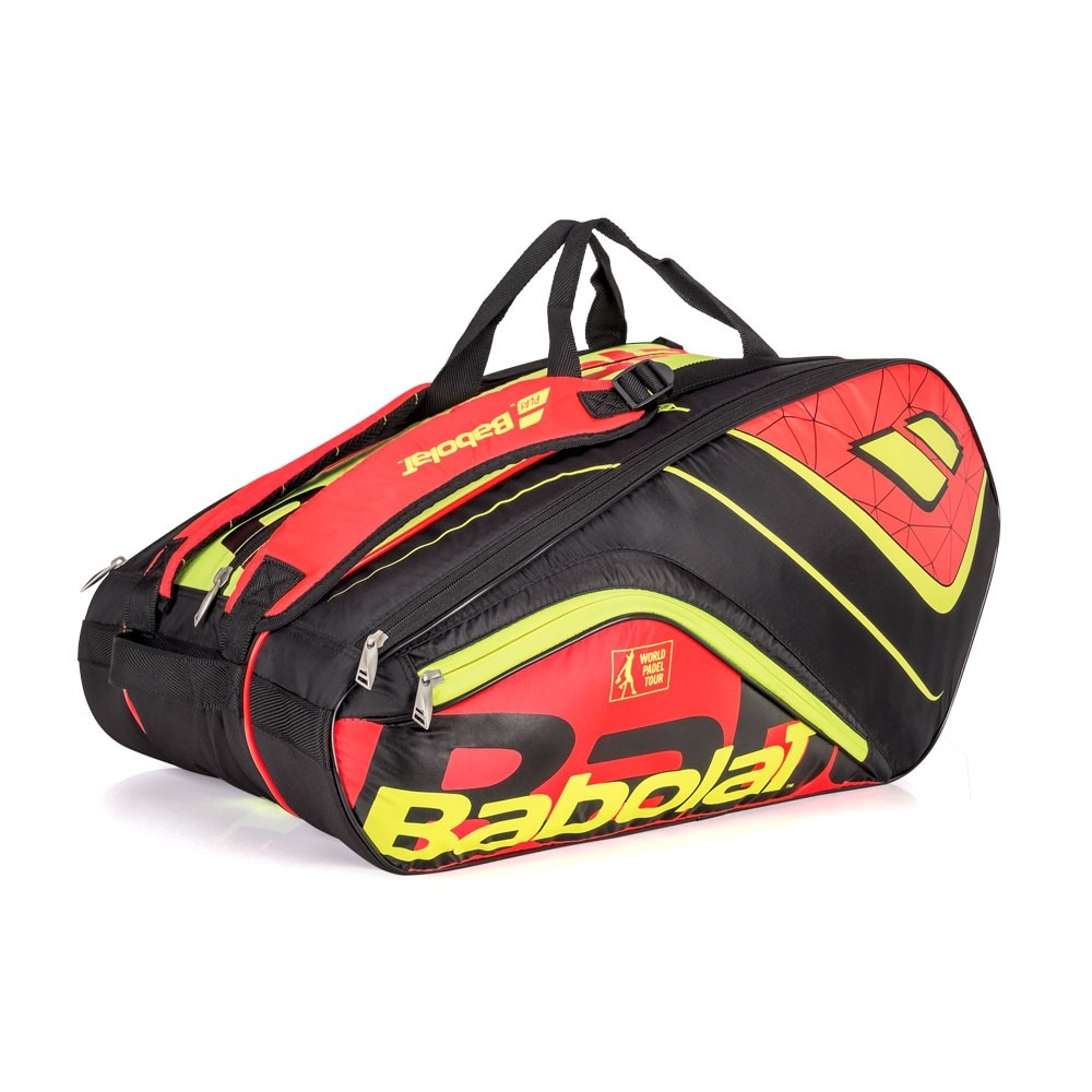 Raqueteira de Beach Tennis Babolat Club X6 Preta Amarela e