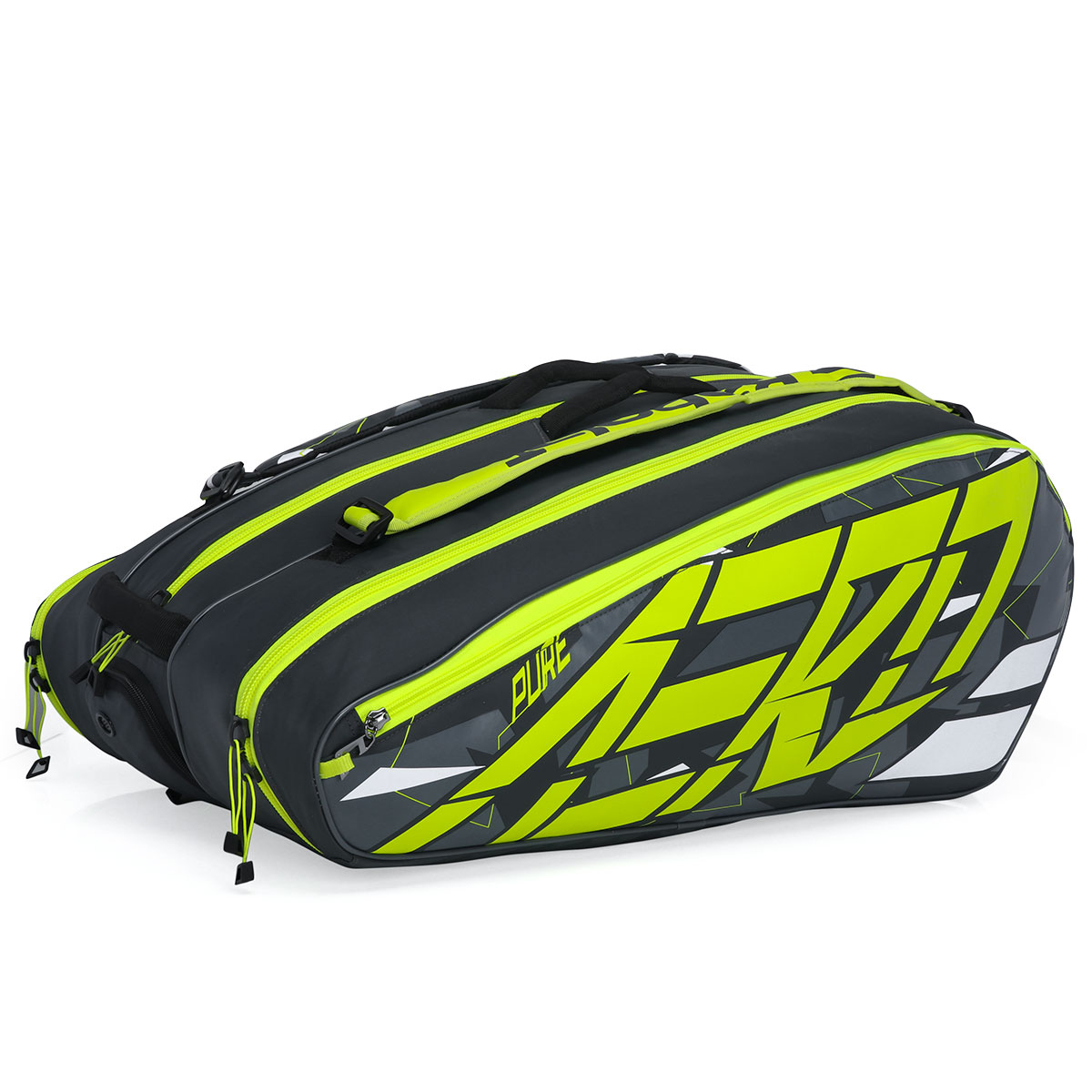 Raqueteira Babolat Pure Aero X12 Preto e Amarelo Pr Spin .br