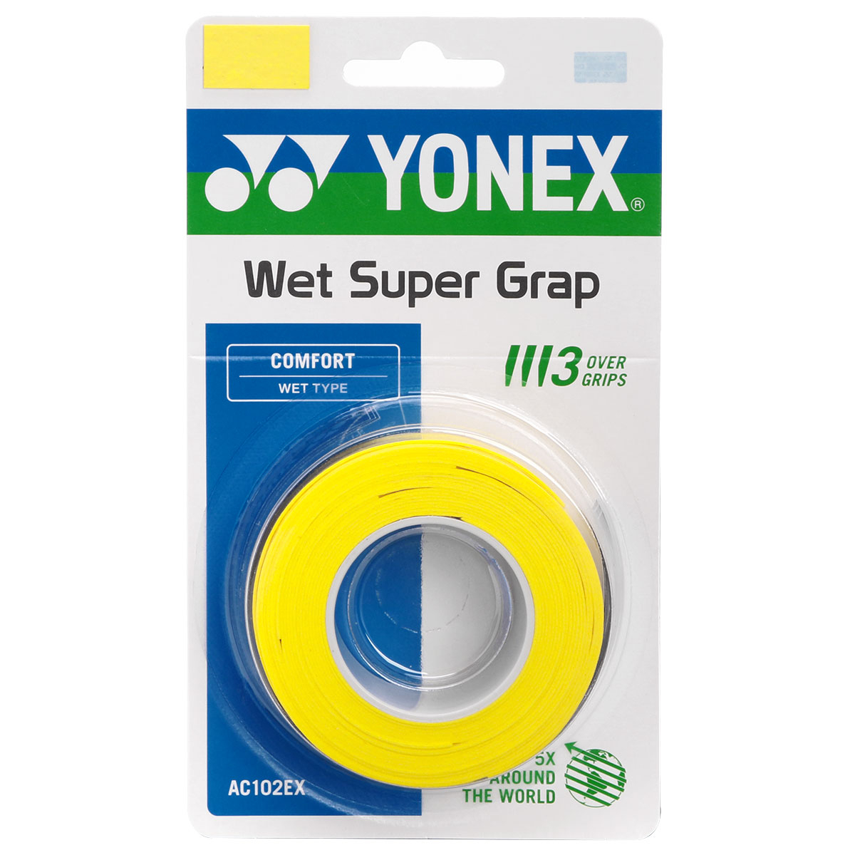 Overgrip Yonex Super Grap Amarelo com 3 Unidades - PróSpin.com.br