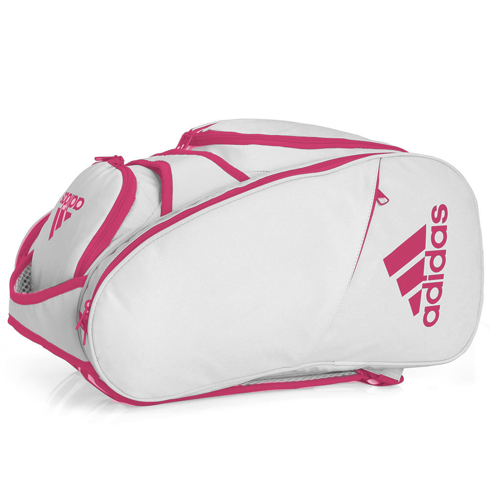 Raqueteira Adidas Multi Game Padel e Beach Tennis Branca e Rosa