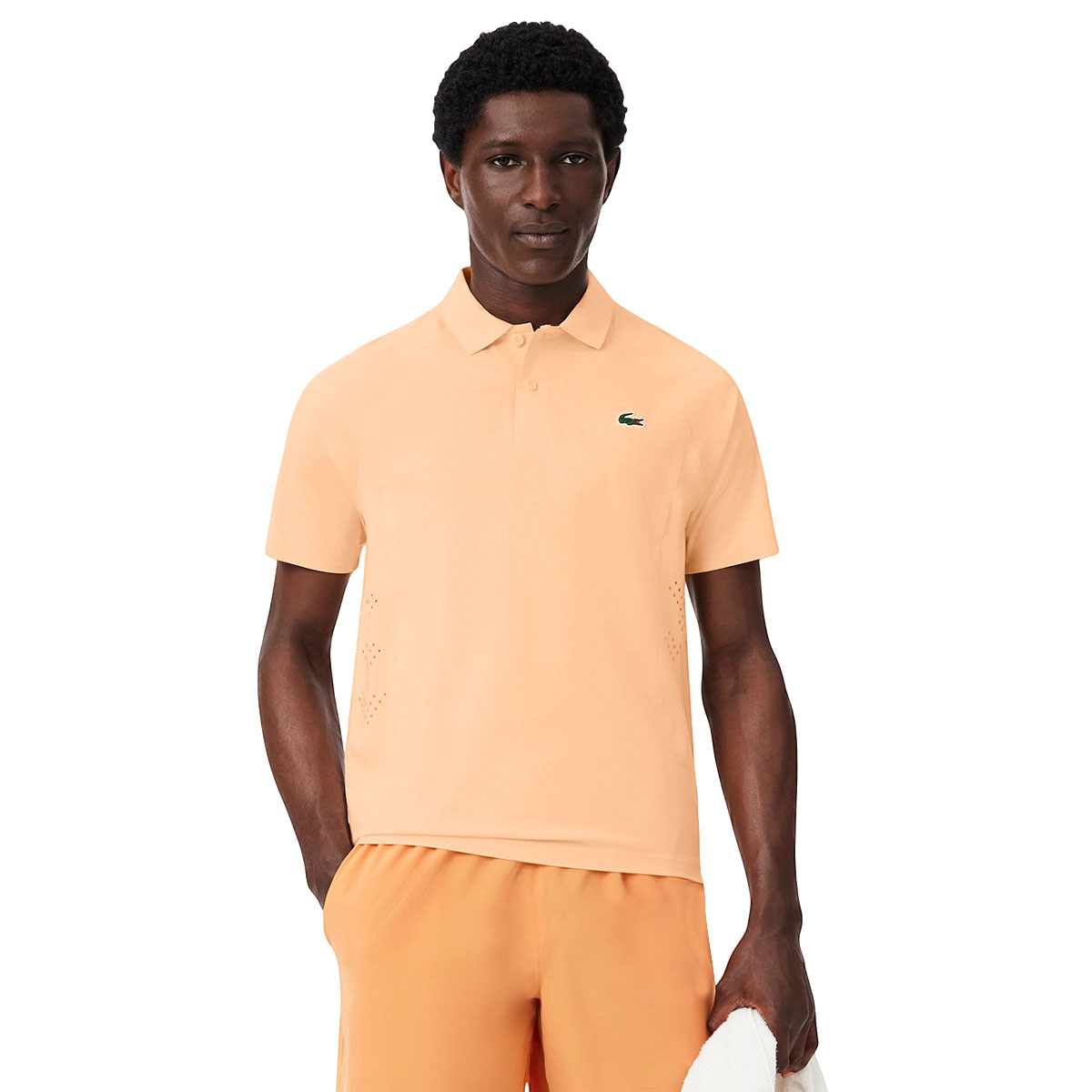 LACOSTE SPORT NOVAK DJOKOVIC ポロシャツ　FR 2 Camisa Polo Lacoste Tennis X Novak Djokovic On Court Laranja Claro