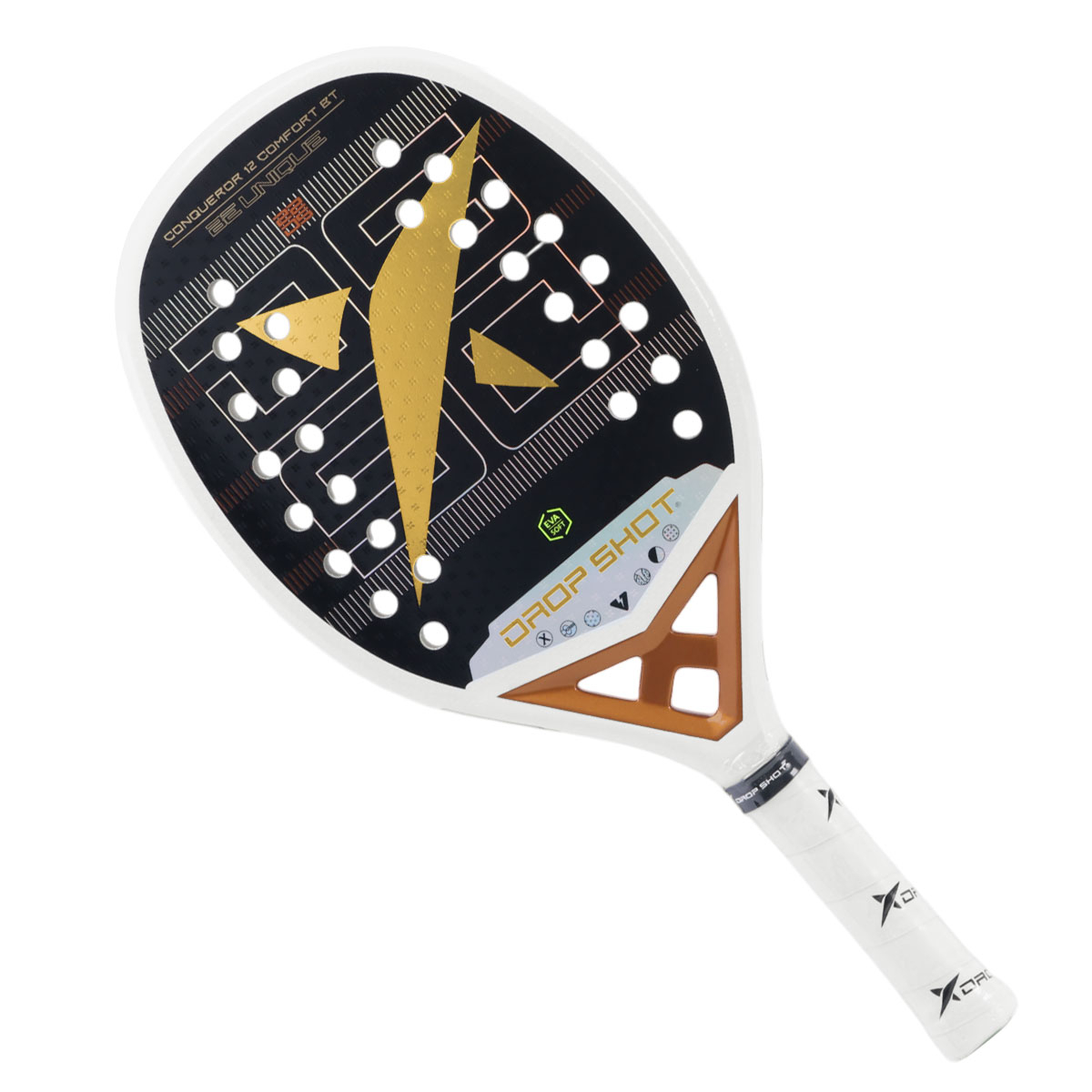 Raquete de Beach Tennis Drop Shot Conqueror 12 Comfort - ProSpin Raquete de Beach Tennis Drop Shot Conqueror 12 Comfort - ProSpin