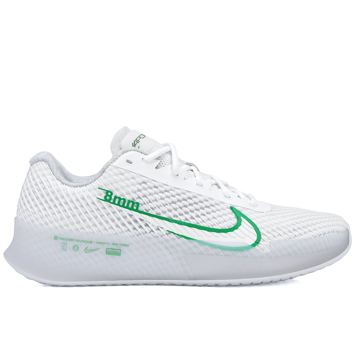 Tênis Nike Air Zoom Vapor 11 HC Branco e Verde 