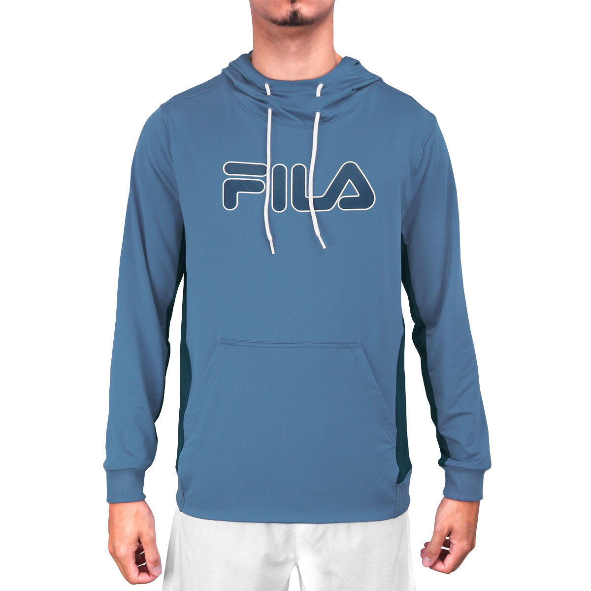 Blusa Fila com Capuz Sports Color 2 Azul e Marinho ProSpin .br