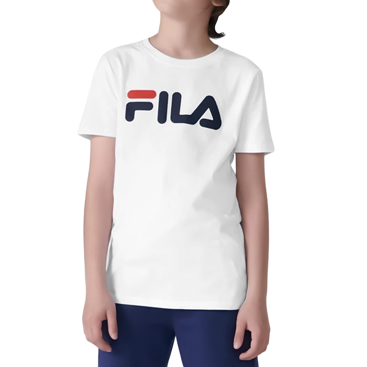 Camiseta Fila Letter Premium Juvenil Branca