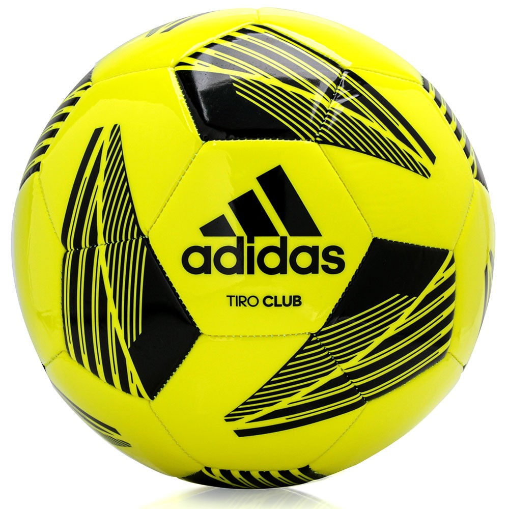 Bola de Futebol de Campo Adidas Tiro Club Treino Amarela e Preta