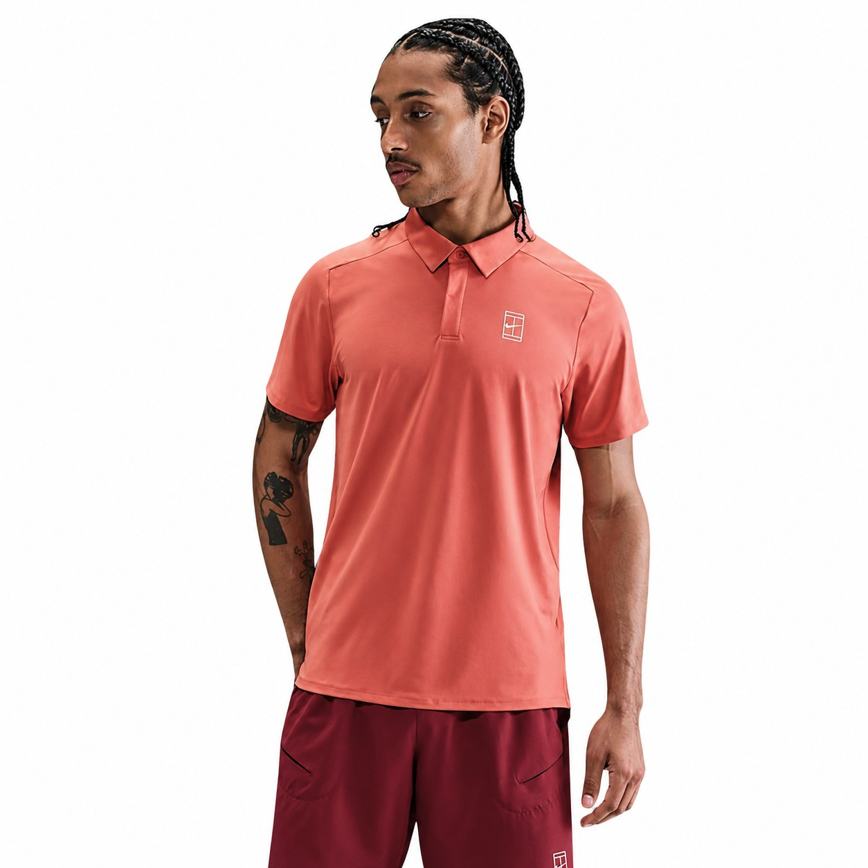 Camisa Polo Nike Court ADV Dri-Fit Coral - ProSpin.com.br