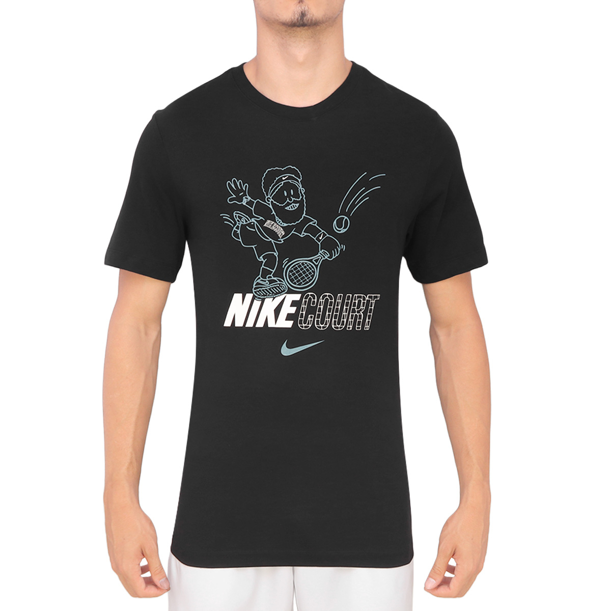 Camiseta Nike Court Tennis Dri-Fit - Preta - ProSpin.com.br