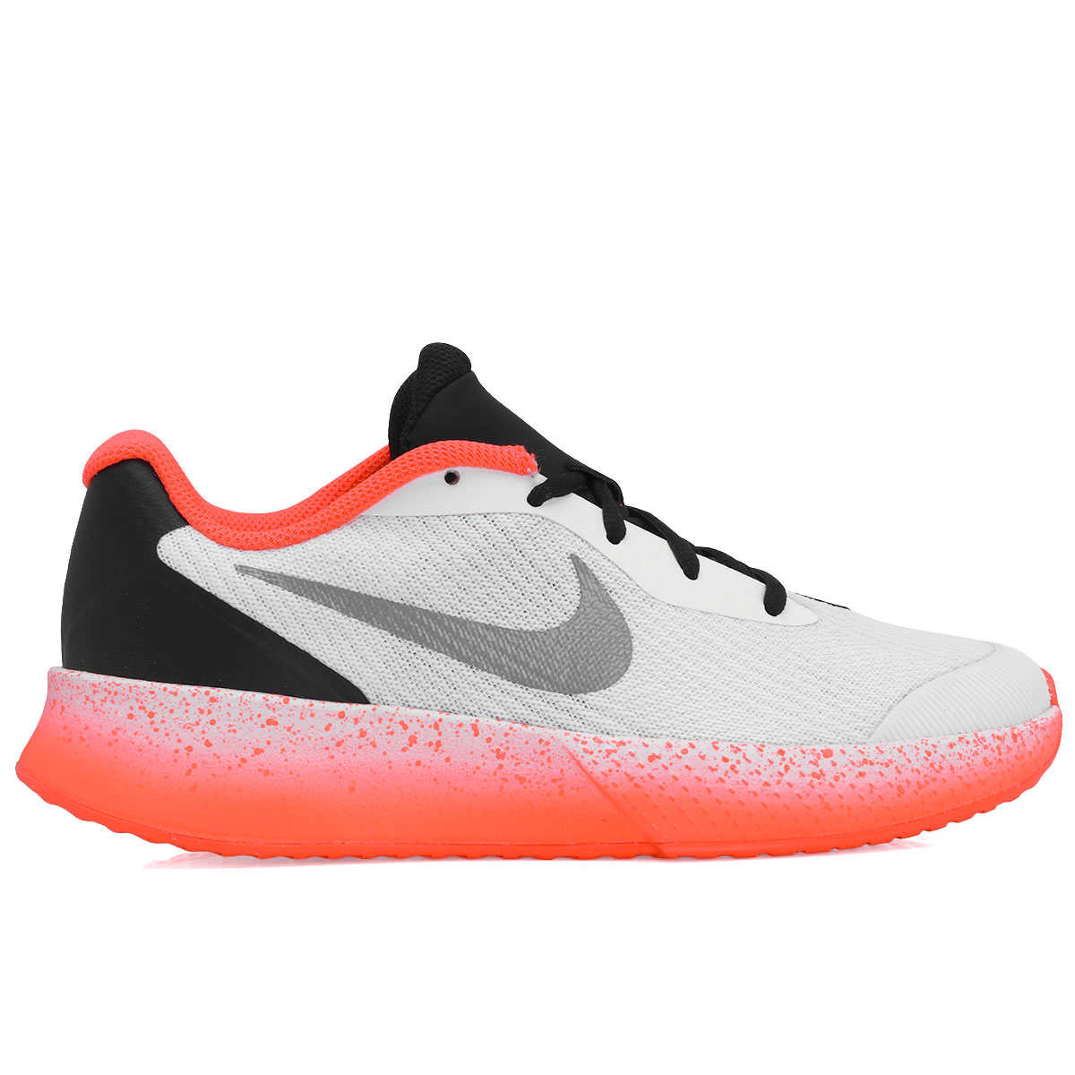 なみ Tênis Nike Vapor Lite 3 Premium - Quadra Rápida - Branco e Salmão