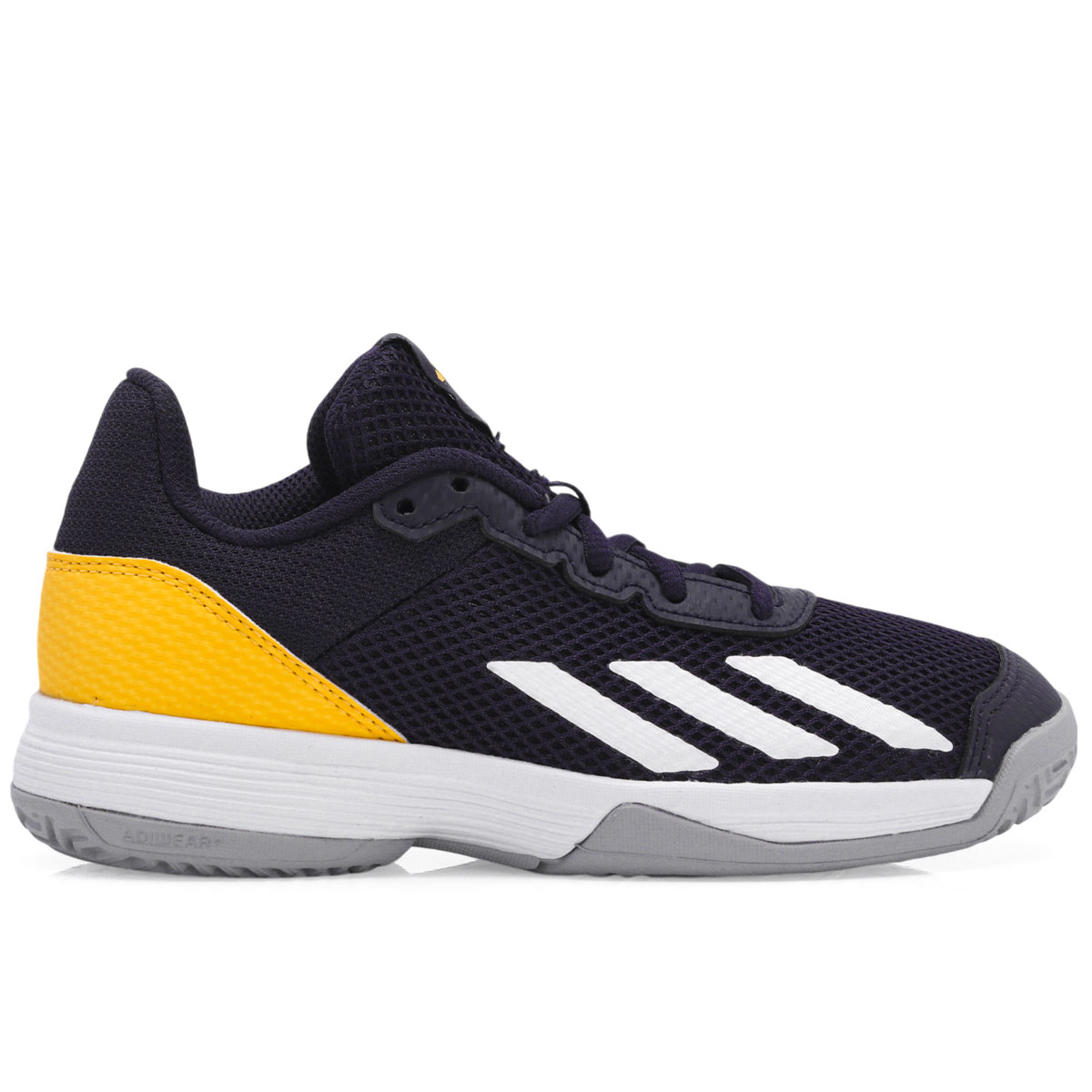 Tenis adidas preto com shops amarelo