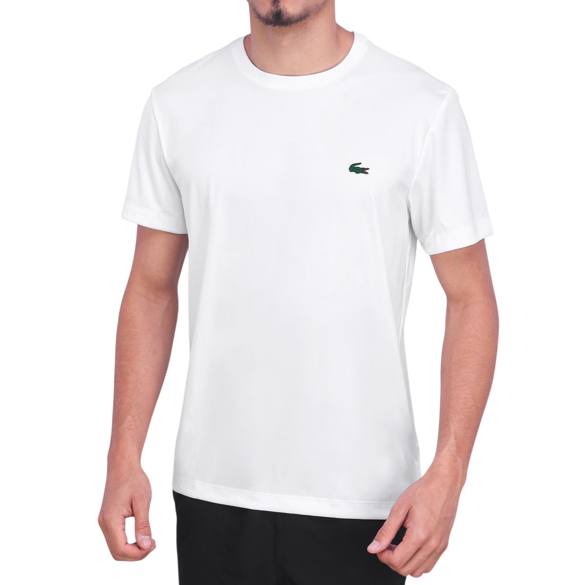 Camiseta Lacoste Lisa TH1563 Tennis Training Branca - ProSpin.com.br