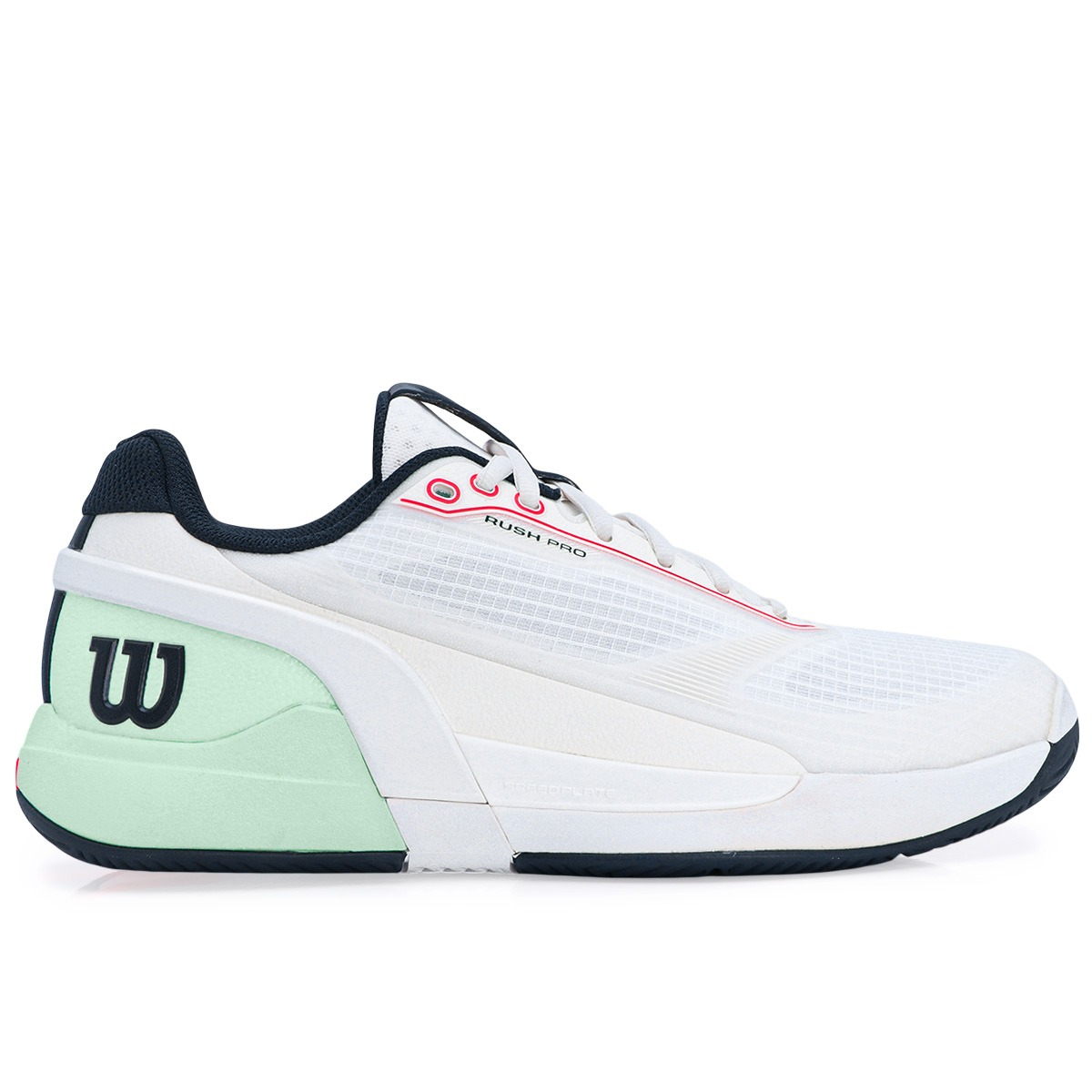 Tênis Wilson Rush Pro 5 All Court Branco e Verde Claro - ProSpin