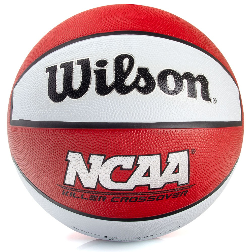Bola de Basquete Wilson NCAA Mini Preta e Vermelha