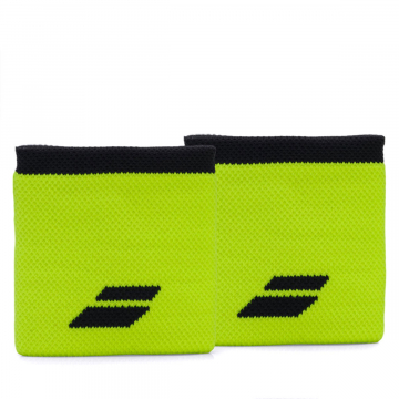 Munhequeira Babolat Logo Curta com 02 Unidade Amarela e Cinza